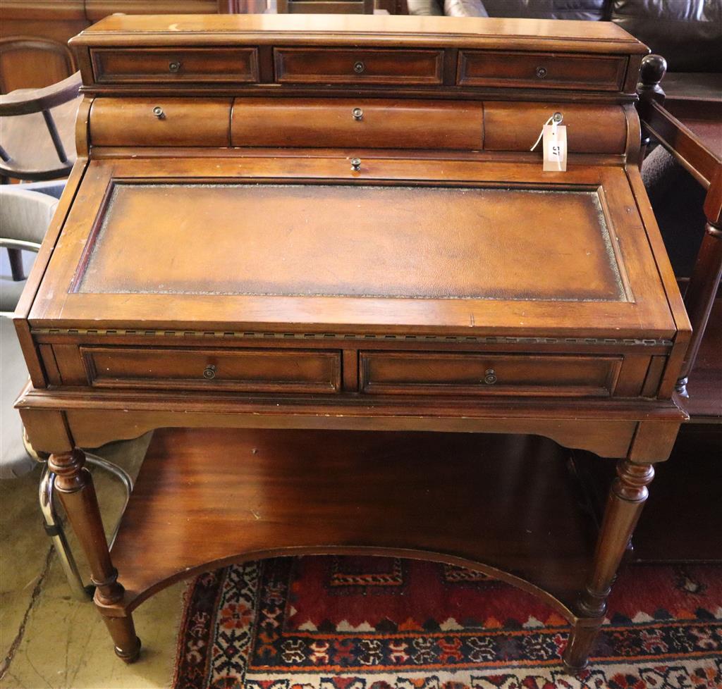 A French style mahogany bureau, width 90cm, depth 60cm, height 105cm